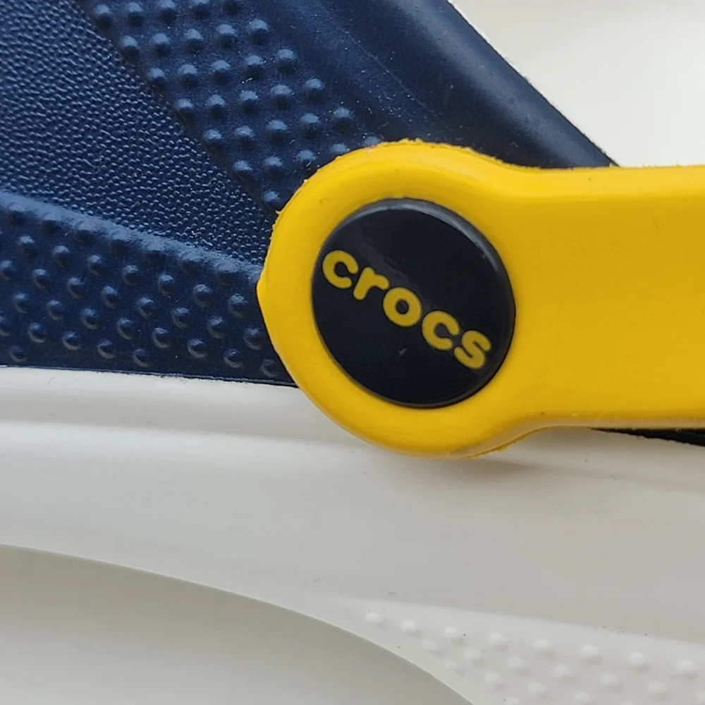 Crocs Navy and‎ Yellow Clogs SIZE M-10; W-12  #1687